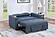 F8567 Polyfiber Convertible Sofa w/2 Accent Pillows Dark Blue by Poundex