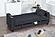 F8569 Fabric Convertible Sofa w/Usb Ports & 2 Accent Pillows Black by Poundex