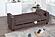 F8570 Fabric Convertible Sofa w/Usb Ports & 2 Accent Pillows Chocolate by Poundex