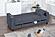 F8571 Fabric Convertible Sofa w/Usb Ports & 2 Accent Pillows Dark Gray by Poundex