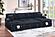 F8582 Fabric 3-Piece Convertible Sectional Sofa Set w/2 Accent Pillows Black by Poundex