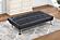 F8586 Faux Leather Convertible Sofa w/Usb Port Black by Poundex