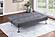 F8587 Polyfiber Convertible Sofa w/Usb Port Blue Gray by Poundex