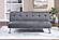 F8587 Polyfiber Convertible Sofa w/Usb Port Blue Gray by Poundex