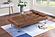 F8590 Faux Leather Convertible Sofa w/Fold-Down Table Brown by Poundex