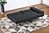 F8595 Polyfiber Convertible Sofa w/Fold-Down Table Black by Poundex