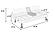 F8595 Polyfiber Convertible Sofa w/Fold-Down Table Black by Poundex