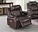 F86401 Gel Leatherette Power Reclining Chair Brown by Poundex