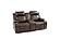 F86402 Gel Leatherette Power Reclining Loveseat Brown by Poundex