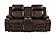F86402 Gel Leatherette Power Reclining Loveseat Brown by Poundex