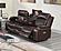 F86403 Gel Leatherette Power Reclining Sofa Brown by Poundex