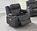 F86404 Gel Leatherette Power Reclining Chair Charcoal by Poundex
