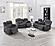 F86404 Gel Leatherette Power Reclining Chair Charcoal by Poundex