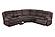 F86636 Fabric Power Motion Sectional Sofa Set Chocolate by Poundex