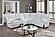 F86637 Fabric Power Sectional Sofa Set Light Gray by Poundex