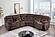 F86639 Velvet Power Motion Sectional Sofa Set Chocolate by Poundex