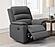 F8774 Fabric Reclining Chair Dark Gray by Poundex