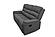 F8776 Fabric Reclining Sofa Dark Gray by Poundex