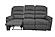 F8776 Fabric Reclining Sofa Dark Gray by Poundex