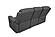 F8776 Fabric Reclining Sofa Dark Gray by Poundex