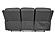 F8776 Fabric Reclining Sofa Dark Gray by Poundex