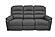F8776 Fabric Reclining Sofa Dark Gray by Poundex