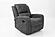 F8781 Leather-Like Fabric Reclining Chair Smoke by Poundex