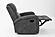 F8781 Leather-Like Fabric Reclining Chair Smoke by Poundex