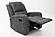 F8781 Leather-Like Fabric Reclining Chair Smoke by Poundex