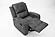 F8781 Leather-Like Fabric Reclining Chair Smoke by Poundex