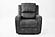 F8781 Leather-Like Fabric Reclining Chair Smoke by Poundex