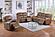 F8784 Leather-Like Fabric Reclining Chair Chestnut by Poundex