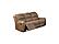 F8786 Leather-Like Fabric Reclining Sofa Chestnut by Poundex