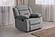 F8794 Velvet Reclining Chair Dark Gray by Poundex