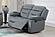 F8795 Velvet Reclining Loveseat Dark Gray by Poundex