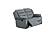 F8795 Velvet Reclining Loveseat Dark Gray by Poundex