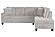 F8885 Velvet 2-Piece Sectional Sofa Set Mushroom by Poundex