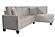 F8885 Velvet 2-Piece Sectional Sofa Set Mushroom by Poundex