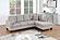 F8885 Velvet 2-Piece Sectional Sofa Set Mushroom by Poundex
