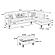 F8887 Linen-Like Fabric 3-Piece Sectional Sofa Set Taupe Gray by Poundex