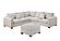 F8891 Fabric 4-Piece Sectional Sofa Set Ivory by Poundex