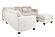 F8891 Fabric 4-Piece Sectional Sofa Set Ivory by Poundex