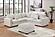 F8891 Fabric 4-Piece Sectional Sofa Set Ivory by Poundex