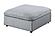 F8896 Fabric Cocktail Ottoman Light Gray by Poundex