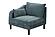 F8974 Morgan Fabric Right Arm Facing/Left Arm Facing One Arm Chair Mineral by Poundex