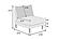 F8975 Morgan Fabric Armless Chair Mineral by Poundex