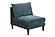 F8975 Morgan Fabric Armless Chair Mineral by Poundex