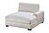 F8989 Fabric Right Arm Facing Chaise Gray by Poundex