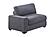 F8991 Fabric Left Arm Facing Chair Gray by Poundex
