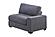 F8992 Fabric Right Arm Facing Chair Gray by Poundex
